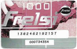 Iceland - Siminn - Frelsi, Lying Man, (Pink), PIN No. Type #2, GSM Refill 1.000Kr, Used - IJsland