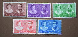 IRAN Stamps 1939 Royal Wedding - Crown Prince Mohammad Reza & Princess Fausia Bint Fuad * MOUNTED MINT - Iran