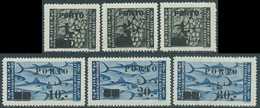 1946 OCCUP. JUGOSLAVA LITORALE SLOVENO SEGNATASSE 6 VALORI MNH ** - P21-9 - Joegoslavische Bez.: Slovenische Kusten