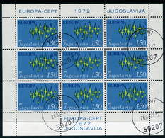 YUGOSLAVIA 1972 Europa  1.50 D. Sheetlet Used.  Michel 1457 Kb - Usati