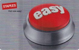 USA - Easy, Staples Magnetic Gift Card, Unused - Cartes Cadeaux