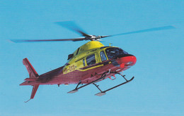 Delcampe - Helicopter Agusta A-109 Koala Approaching Temporary Heliport Davos - Hubschrauber