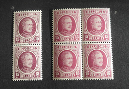 1922 : Cob  , 195**  X 4 + X2    :   Houyoux ( Sans Charnière D44) - Unused Stamps
