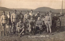 Carte Photo - En Manoeuvre à Bitche - 1924 - Canon - Groupe De Soldats - Bitche