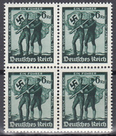 DR 663, 4erBlock, Postfrisch **, Volksabstimmung In Österreich, 1938 - Unused Stamps
