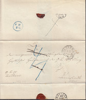 TT HESSEN, Brief Nach Darmstadt, Mit Stempel K2 S (1954-5): Lauterbach 22.5.1854, K2 S Frankfurt 23.MAI 1854 - Covers & Documents