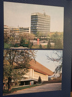 Soviet Architecture, USSR Postcard - Kazakhstan, Almaty Capital - 2 PCs Lot  1980s - Kasachstan