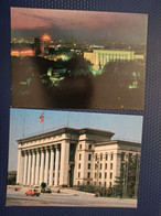 Soviet Architecture, USSR Postcard - Kazakhstan, Almaty Capital - 2 PCs Lot  1980s - Kazajstán