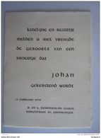 Geboortekaartje Faire Part Naissance Johan Fieremans 1959 Grimbergen - Naissance & Baptême