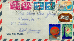 1969 , JAPÓN / JAPAN  ,  SOBRE  CIRCULADO , CABLE SUBMARINO , ARTE MODERNO , SEGURIDAD VIAL , ERA MEIJI , HOKAIDO - Storia Postale