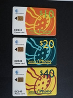 SAINT LUCIA $10,-+$20,-+$40,- CHIPCARD SERIE/orange/green/yellow  New  Logo C&W    Fine Used Card** 6617 ** - Saint Lucia