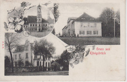 CPA Königsbrück - Gruss Aus Königsbrück - Avec 3 Vues : Post, Rathhaus, Schiesshaus - Koenigsbrueck