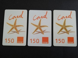 Phonecard St Martin French  3X CARDS ORANGE ,150 Units   SEASTAR  Date 30/04/02+:30-09-02 + 31/12-02  **6621 ** - Antillen (Französische)