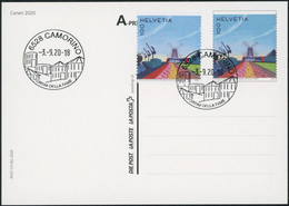 Suisse - 2020 - Ceneri - Bildpostkarten - Combo FDC ET - Ersttag Stempel - Lettres & Documents