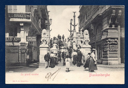 Blankenberghe. Le Grand Escalier. Pharmacie Et Librairie Allemandes. Dietrich Et Cie, Editeur De Cartes Postales. 1908 - Blankenberge