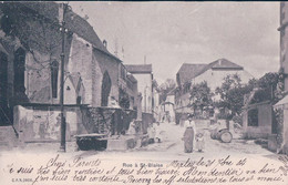 St Blaise NE, Fontaine Et Rue Animée (cpn 2606) - Saint-Blaise