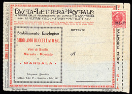 ITALY(1923) BLP Letter. Sicilian Wine. Marsala. Muscat. Iron Works. Express Courier. Electric Motors. Tailored Shirts., - Francobolli Per Buste Pubblicitarie (BLP)