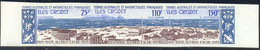 F.S.A.T.(1974) Panoramic View Of Alfred Fauré Base. Imperforate Triptych. Scott No C35a, Yvert No PA36a. - Non Dentelés, épreuves & Variétés