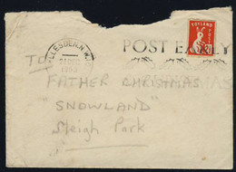 GREAT BRITAIN(1953) Rabbit. Miniature Envelope Franked With 2-1/2 TOYLAND POST Stamp Showing Picture Of A Rabbit - Cinderelas