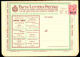 ITALY(1923) Hotels. Shawls. Cotton Mill. International Shipping. Velvet. Silk. Bank. Weaving. Cotton, Etc. BLP Letter. - BM Für Werbepost (BLP)