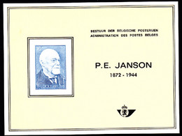 BELGIUM(1967) P.E. Janson. Deluxe Proof (LX49). Scott No 685, Yvert No 1414. - Folettos De Lujo [LX]