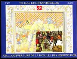 BELGIUM(2002) Battle Of Golden Spurs. Deluxe Proof (LX90). Scott No 1924. - Feuillets De Luxe [LX]