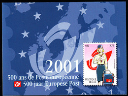 BELGIUM(2001) 21st Century Postwoman. Deluxe Proof (LX90). Scott No 1854. - Foglietti Di Lusso [LX]