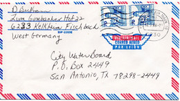 55669 - Bund - 1988 - 2@70Pfg. B&S A. LpBf. FRANKFURT -> San Antonio, TX (USA) - Covers & Documents