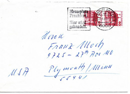 55689 - Bund - 1980 - 2@60Pfg. B&S A. Bf. FRANKFURT -> Plymouth, IL (USA) - Cartas & Documentos