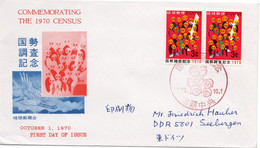 55700 - Japan / Ryukyu - 1970 - 2@3￠ Volkszaehlung A. FDC M. SoStpl. NAHA CHUO - Storia Postale