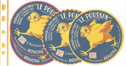 25 - DOUBS - 10 Etiquettes Différentes (dont ''LE POUSSIN'') - Fromagerie Bouchu à Besançon - Fromage - Lot 121 - Cheese