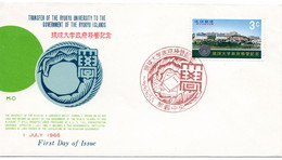 55712 - Japan / Ryukyu - 1966 - 3￠ Ryukyu-Universitaet A. FDC M.SoStpl. NAHA CHUO - Storia Postale