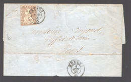 Pli Du  4 Juin 1858 De Morges Pour  Lens Zum 22G - Cartas