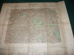 MORTAGNE    : CARTE DRESSEE PAR ORDRE DU MINISTERE DE L INTERIEUR ,  TIRAGE DE 1907 , CARTE  TOILEE - Cartes Topographiques