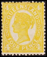 1897-1907. QUEENSLAND. FOUR PENCE Victoria. Hinged. (michel 100) - JF512452 - Mint Stamps