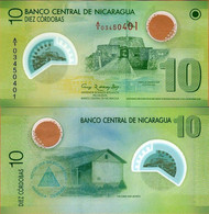 Nicaragua, 10 Cordobas, 2007, P-201a, Polymer, UNC   Castle - Nicaragua