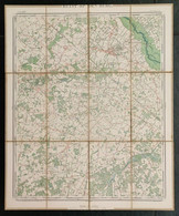 TOPSTUK Oude Topografische & Militaire Kaart 1869 STAFKAART Heist Op Den Berg Schriek Beersel Beerselberg Hallaar Werft - Topographische Karten