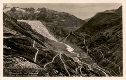 Furka- Und Grimselstrasse Mit Gletsch, Rhonegletscher Und Galenstock (2409) - Lens