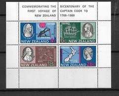 NZ Mi.Nr.510-13  / Neuseeland, (Block 1) 1969  Entdecker Capt. Cook ** MNH - Hojas Bloque