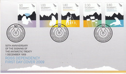 Ross Dependency 2009 50th Ann. Of The Signing Of The Antarctic Treaty 5v FDC (ROF153) - FDC