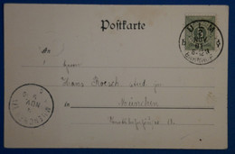 P20 WUTTENBERG BELLE CARTE 1861 ULM POUR MUNICH + AFFRANCH INTERESSANT - Postal  Stationery