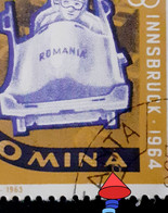 Errors Romania 1963 # Mi 2201 Printed In A Blank Circle Under The Letter "a" Romania Used - Errors, Freaks & Oddities (EFO)