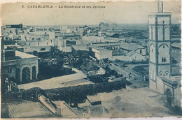Maroc - Casablanca - La Résidence Et Ses Jardins - Carte Postale Avec Correspondance - Du 13 Mars 1922 - Casablanca