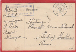 WW1 - Carte En Franchise Du Camp De Prisonniers De Puchheim III Vers Pontivy 1917 - WW I