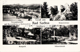 Gruss Aus Bad Sachsa - Sudharz - Ravensberg - Katzenstein - Romersteine - Kurpark - 1964 - Germany - Used - Bad Sachsa