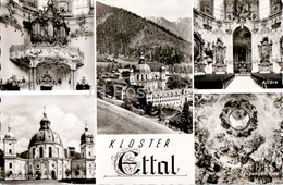 Kloster Ettal - Benedictiner Abtei - Orgel - Abteikirche - Altare - Deckengemalde - Old Postcard - Germany - Unused - Lindenberg I. Allg.