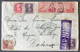 Espagne Divers Sur Enveloppe Censurée WL431 De Valencia Pour Bordeaux 6.10.1939 - (C1305) - Storia Postale