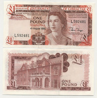Gibraltar 1 Pound 4-8-1988 Pick 20.e UNC Uncirculated Banknote  QUEEN ELIZABETH II - Gibilterra