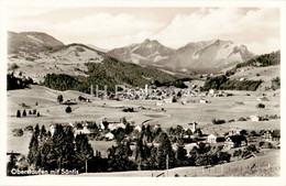 Oberstaufen Mit Santis - Old Postcard - 1955 - Germany - Used - Oberstaufen