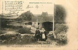 Penvénan * Vue Générale Du Village Hameau De Port Blanc * L'escalier Qui Monte à La Chapelle * Femme En Coiffe - Penvénan